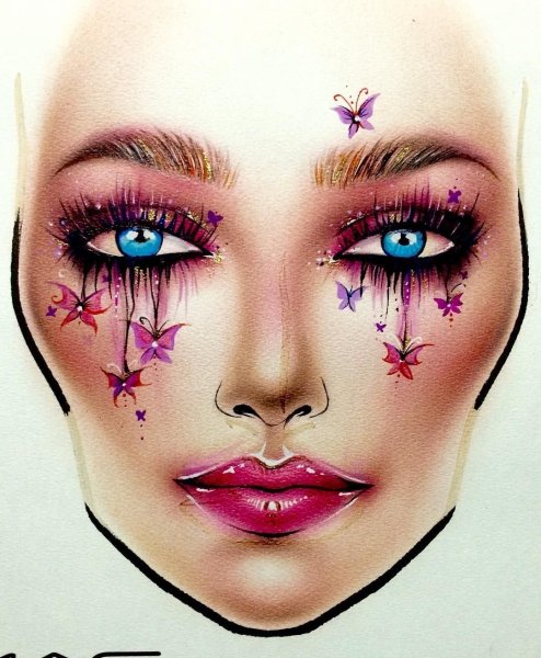 Грим на лице для девушек лёгкий