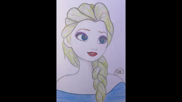 Эльза Холодное сердце карандашом