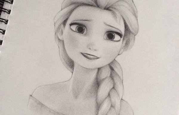 Эльза картинки карандашом
