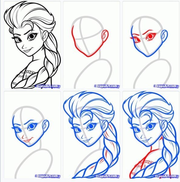 Рисунки для срисовки для начинающих персонажи мультфильмов