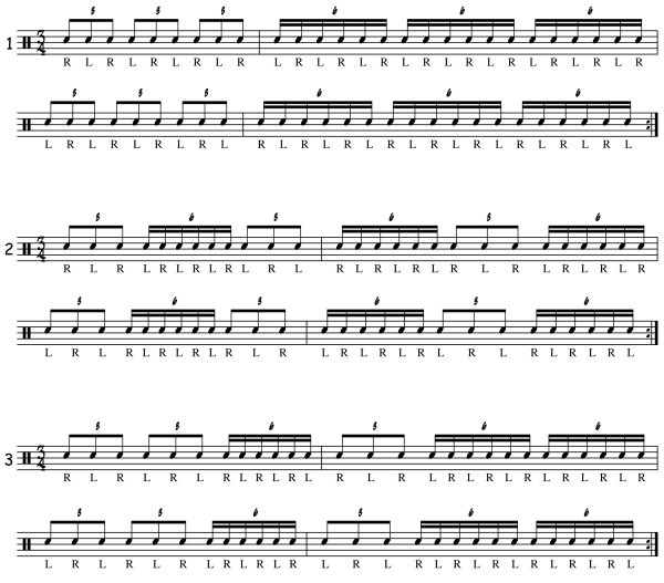 Ритмические упражнения с пунктирным ритмом