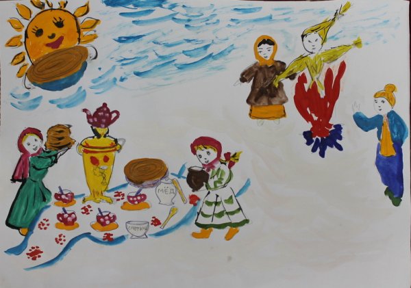 Масленица рисунок