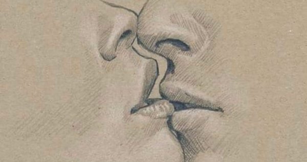 Поцелуй набросок