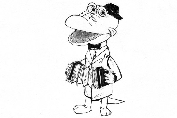 Крокодил Гена карандашом