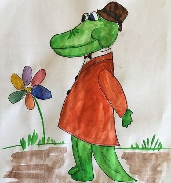 Крокодил Гена разукрашка