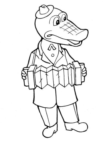 Крокодил Гена детский рисунок