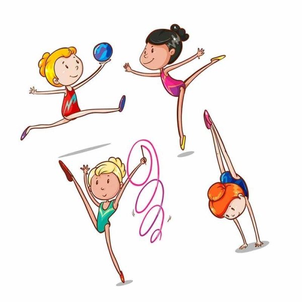 Рисунки гимнасток для срисовки