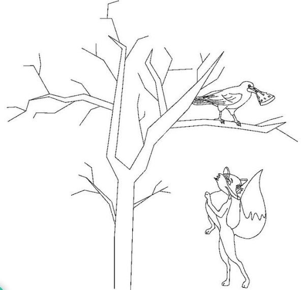 Басня Крылова ворона и лисица