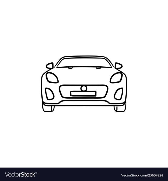 Контур автомобиля спереди