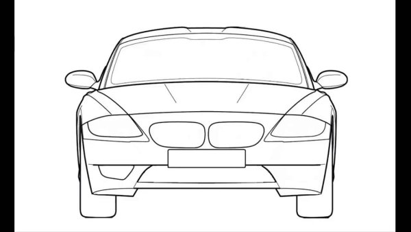 BMW контуры спереди