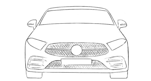 Машинка спереди вектор