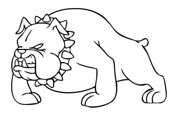 Злая собака раскраска