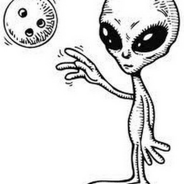 Поэтапное рисование инопланетянина