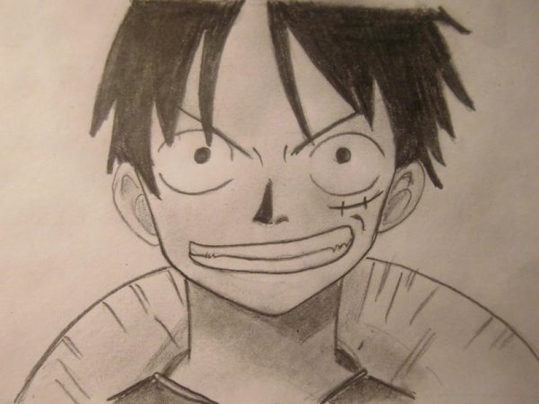 Ван Пис Луффи легкий рисунок