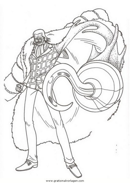 Раскраска Ван Пис Луффи