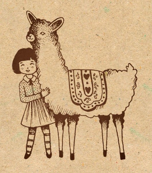 Наклейки лама альпака