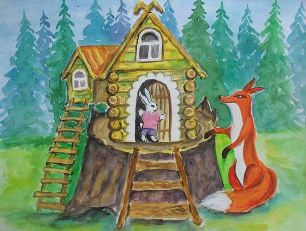 Лисенок рисунок для срисовки