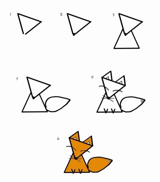 Поэтапное рисование волка