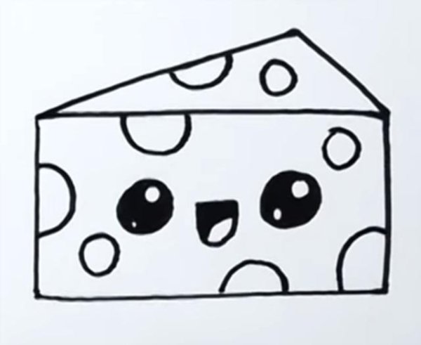 Кусок сыра мультяшный