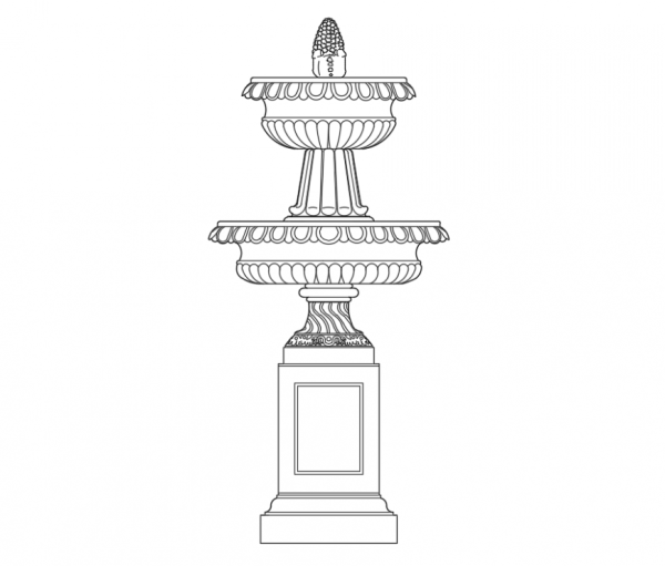 Фонтан трафарет