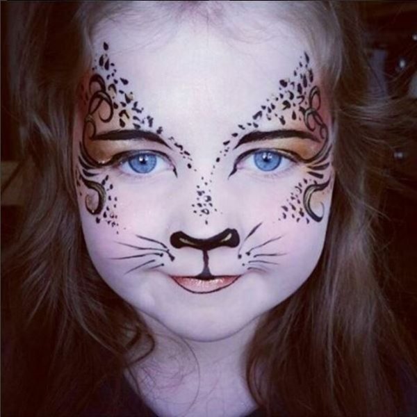 Грим рыси на лице
