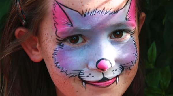 Кошечка аквагрим детский