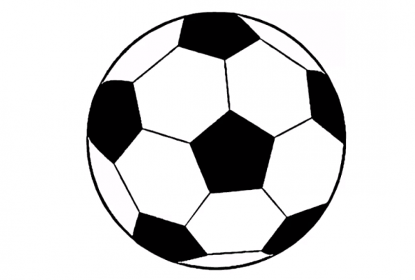 Футбольный мячик карандашом