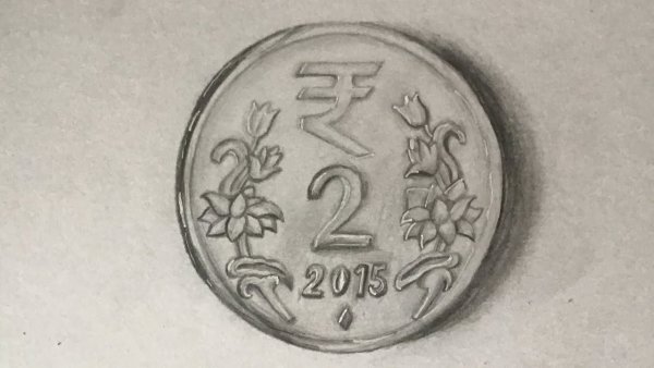 Монеты карандашом