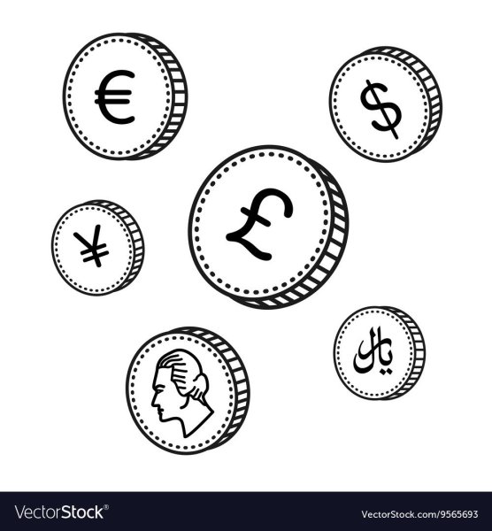 Монетка черно белая