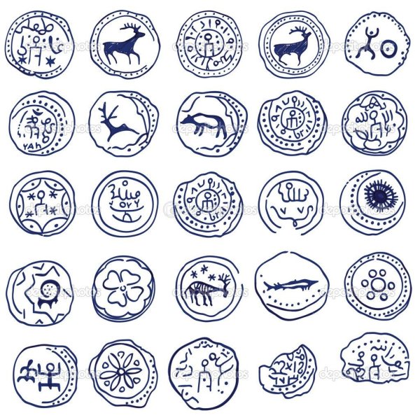 Монета рисунок от руки