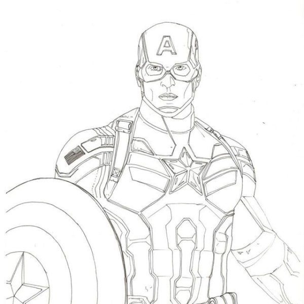 Марвел Капитан Америка срисовка