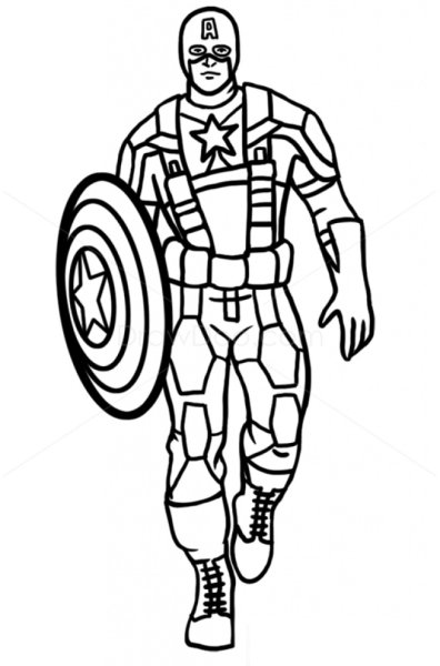 Нарисовать капитана Америку
