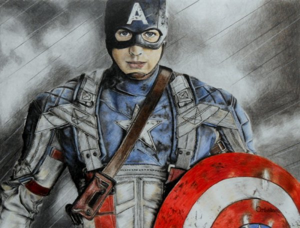 Капитан Америка портрет