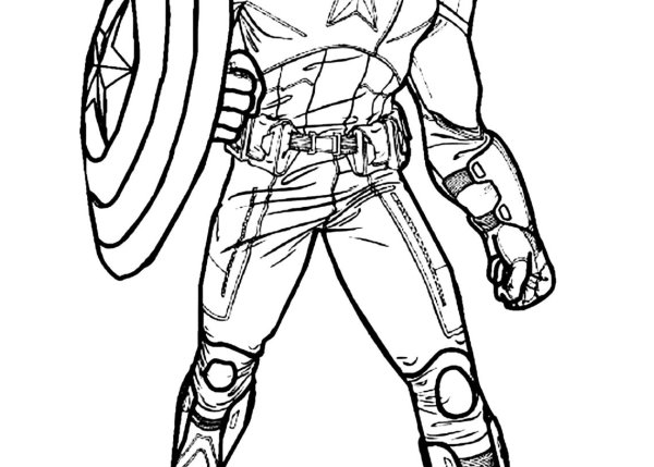 Капитан Америка карандашом