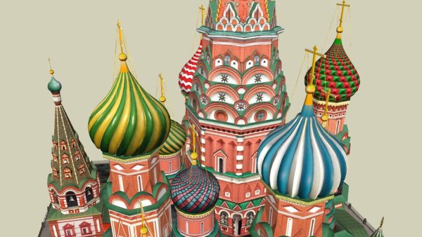 Московский храм Василия Блаженного нарисовать