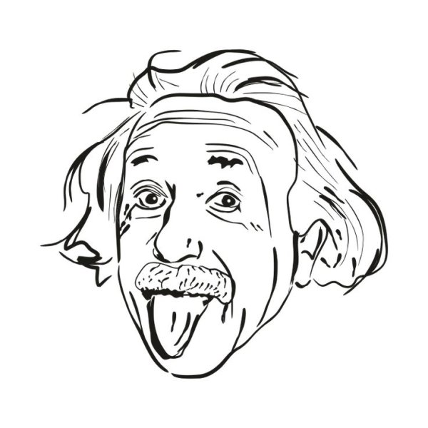 Альберт Эйнштейн рисунок мультяшный