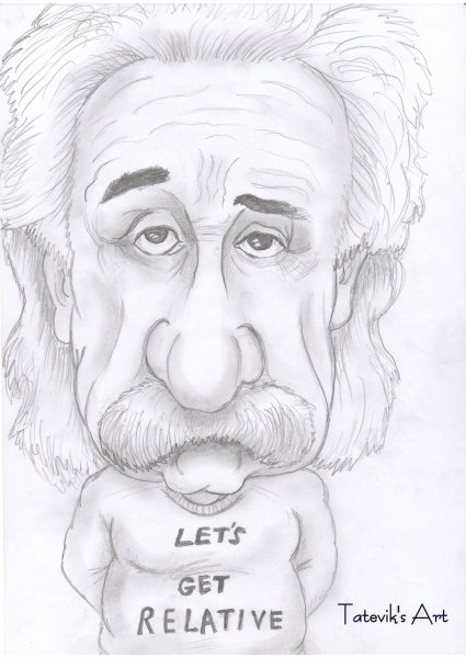 Эйнштейн рисунок простой