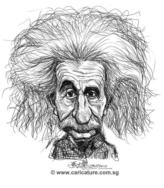 Альберт Эйнштейн шарж