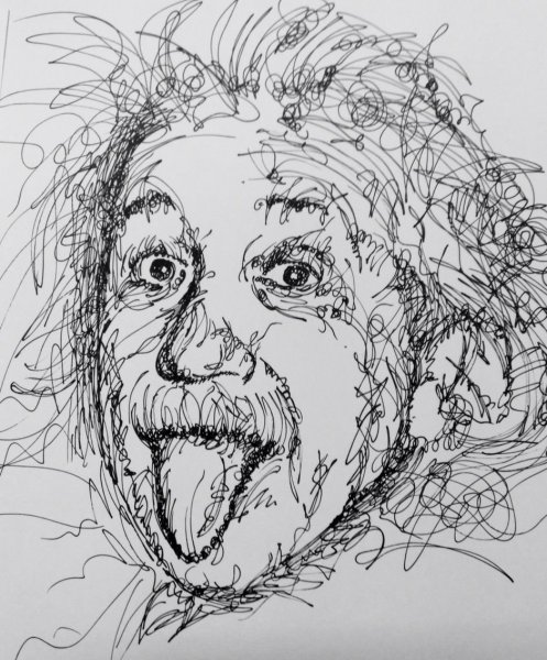 Портрет Эйнштейн Эйнштейн карандашом