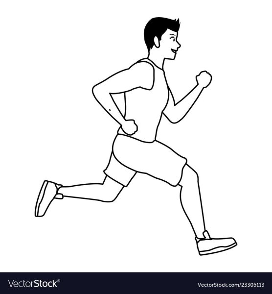 Человек легко бежит