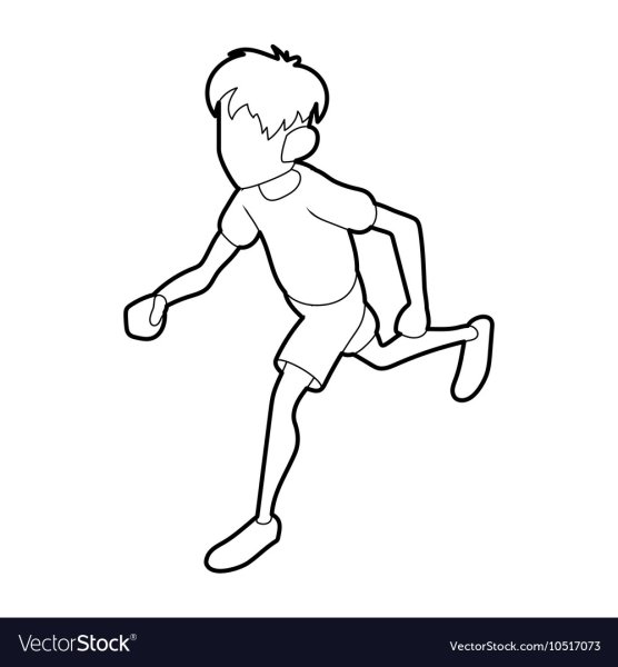 Рисунок бегущего человека карандашом для детей