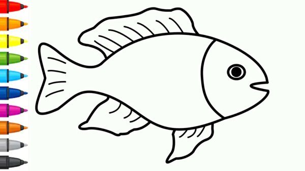 Рыбка рисунок для детей