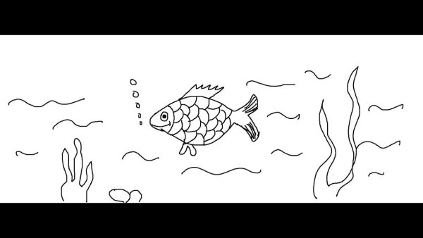 Нарисуйте рыбу в паинте