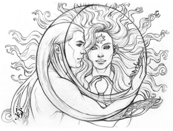 Солнце и Луна Графика