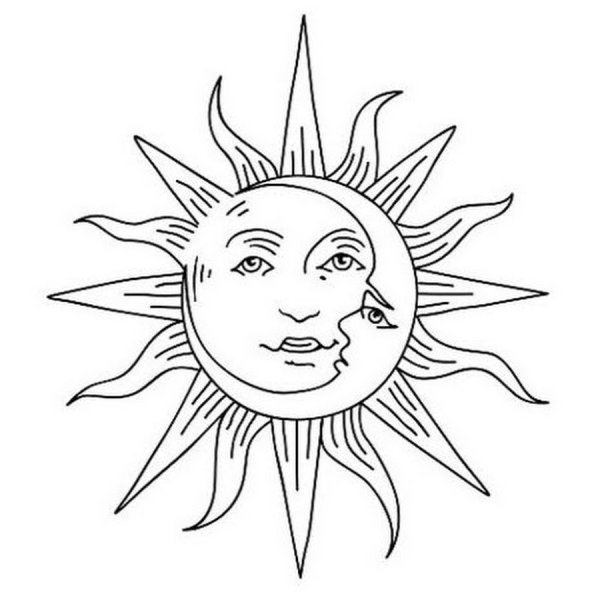 Татуировка солнце эскиз