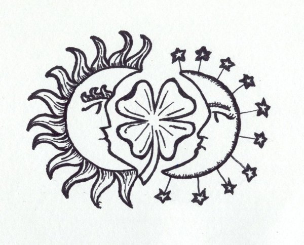 Клевер тату эскизы