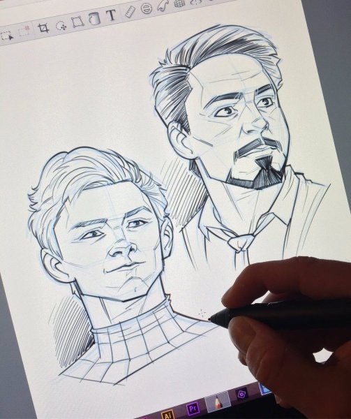 Тони Старк для срисовки