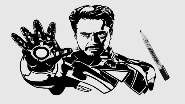 Нарисованный Роберт Дауни младший