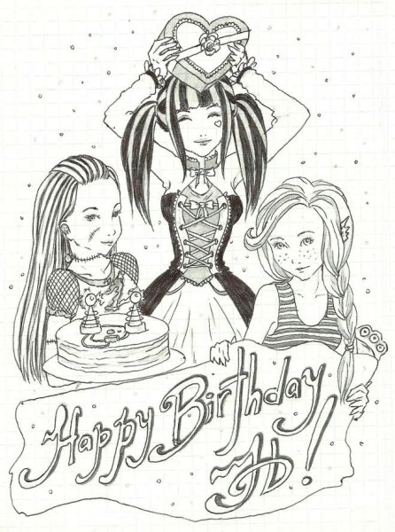 Рисунок на день рождения легкий