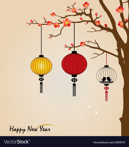 Китайский фонарик векторный